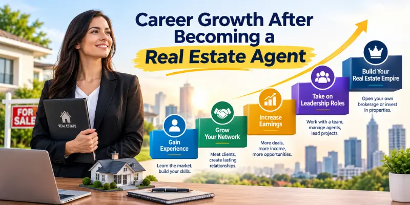 Career growth opportunities for a successful real estate agent