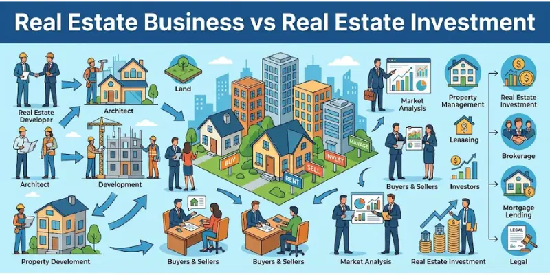 Real Estate Business vs Real Estate Investment
